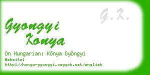 gyongyi konya business card