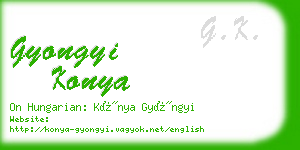 gyongyi konya business card